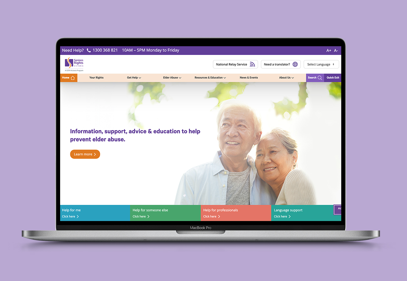 Seniors Rights Victoria Website