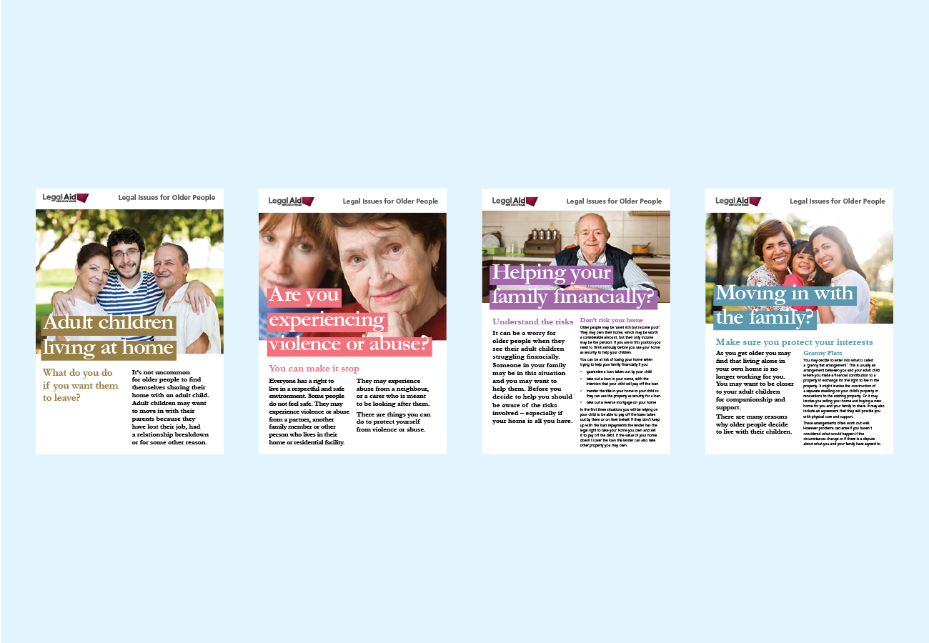 Legal Issues for Older People Brochures